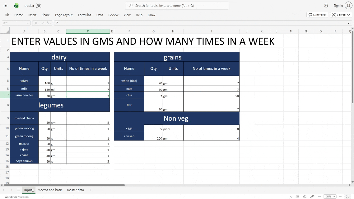 Personal Nutrition Tracker Preview